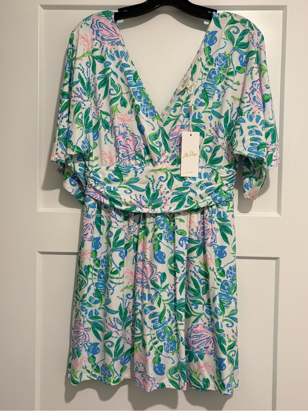 Lily Pulitzer Parigi Knit Skort Romper "Resort White Just A Pinch" print, size M